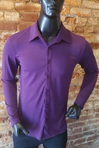 Purple Button-up Shirt