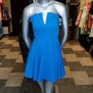 Blue Strapless Dress