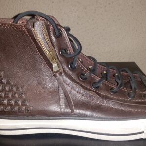 Converse:  Brown leather high top