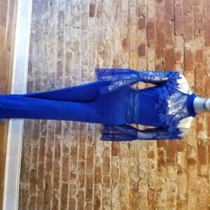 Blue Jumpsuit with Lace