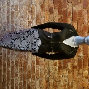 Black V-Neck Zipper Shirt