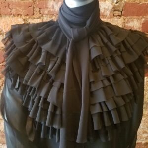 Sheer Black Ruffle Shirt