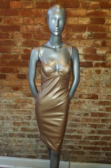 Gold Fitted Dress
