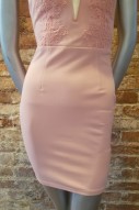 Pink Dress with Lace Detail