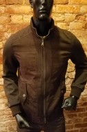 Brown Jacket with Knit Sleeves