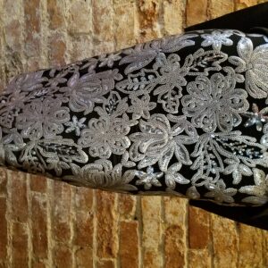 Black Skirt with Silver Sequin Design